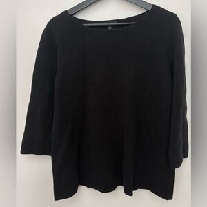 Eileen Fisher Women’s 3/4 Sleeve Black Sweater Size L Sku#190